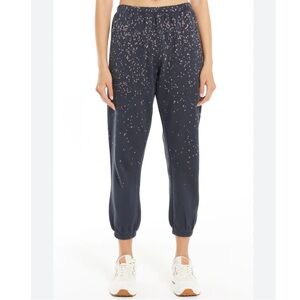 Z Supply Tira Splatter Paint Bleach Joggers Sweatpants High Rise Black XS